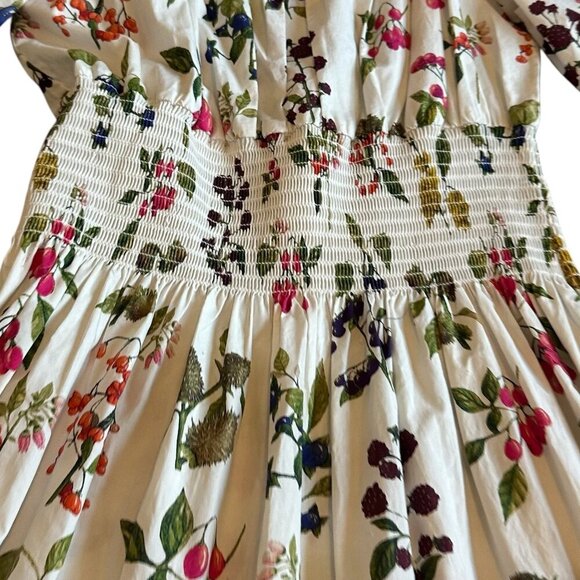 Cara Cara Mimi Off-Shoulder Dress Botanical Floral Berry Print Size Small NWOT - Picture 5 of 14